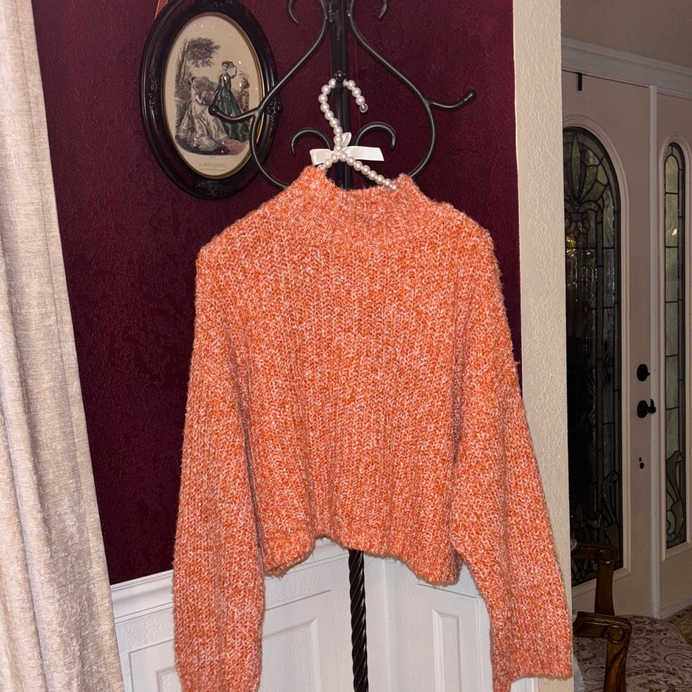 Sincerely Jules‎ Orange Turtleneck Sweater~Sz Small